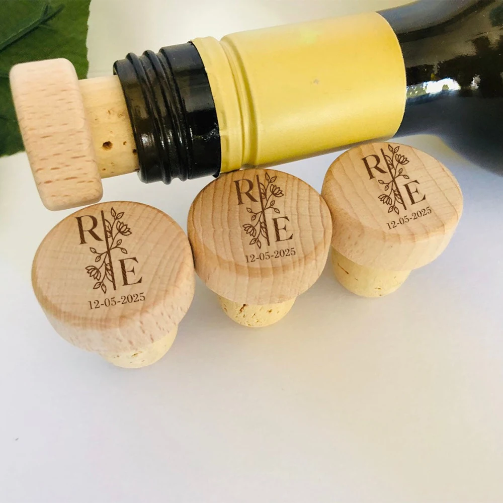 10 20 30 40 50 60 70 80 sztuk niestandardowych korków do wina upominki ślubne dla gości spersonalizowany prezent na wieczór panieński upominki na przyjęcie
