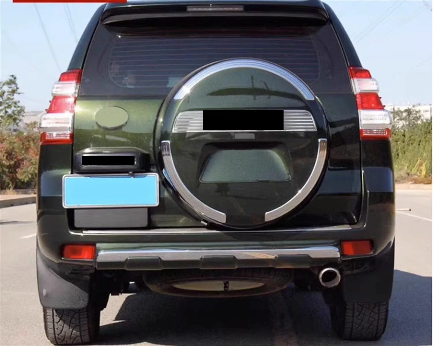 Car Spare Tire Cover for Toyota Land Cruiser Prado 10-21 Rear Spare Tire Protective Cover