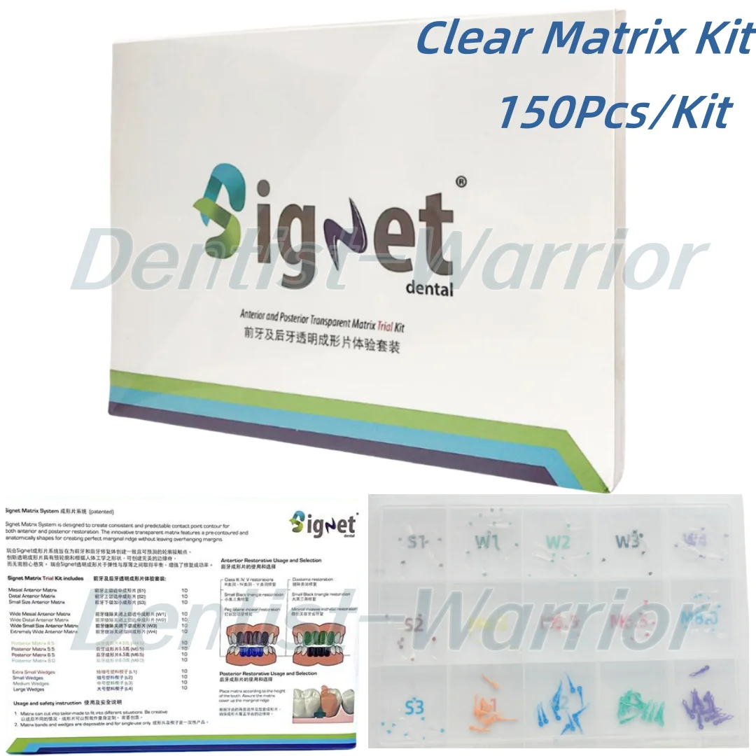 

Dental Transparent Matrix Clear BT Closure Matrices Diastema Wedges Similar with BioClear Diastema Class Restoration 150pcs/Kit
