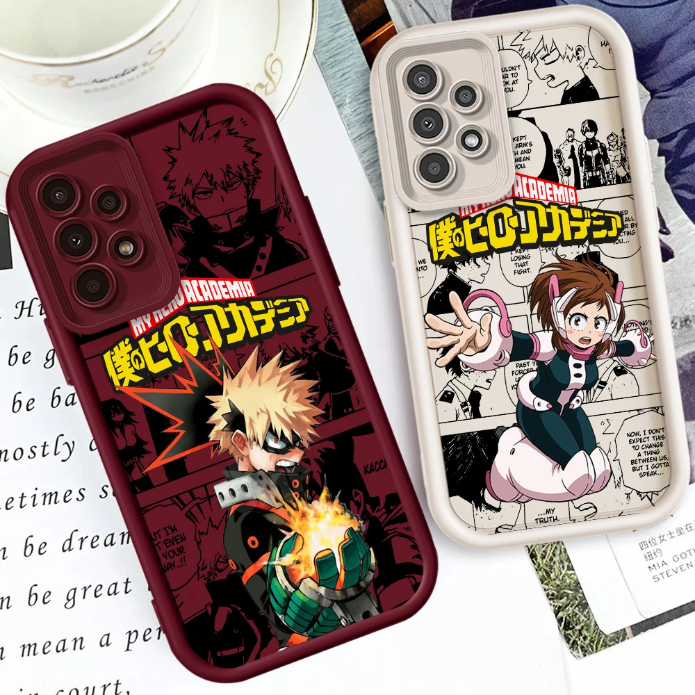 My Hero Academia Anime For Samsung A73 A71 A54 A53 A52 A51 A33 A32 A21S A14 A13 A12 A03 A04 A05 5G Eye Ladder Funda Phone Case