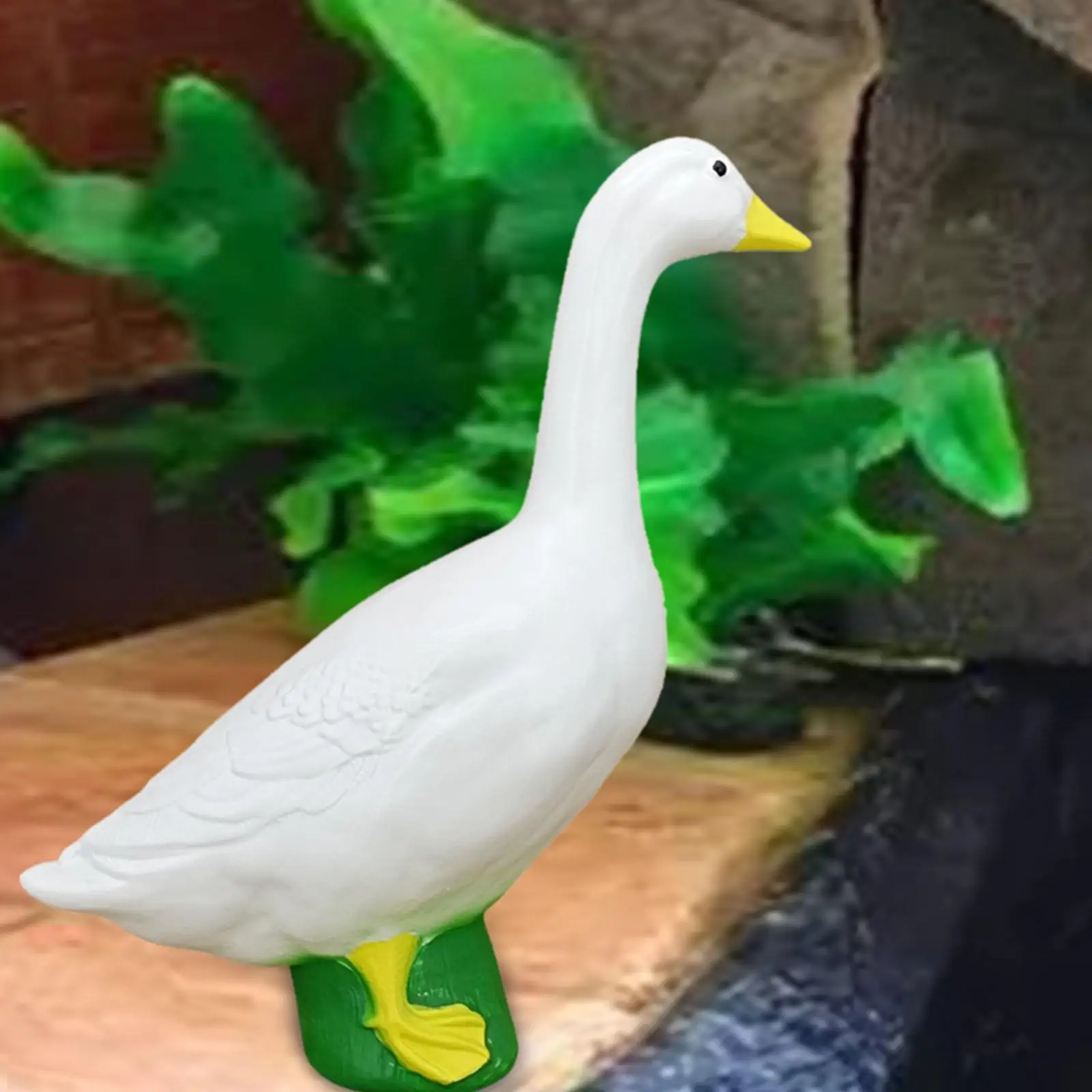 

Goose Statue Ornament Compact Resin Art Work for Tabletop Cabinet Sill