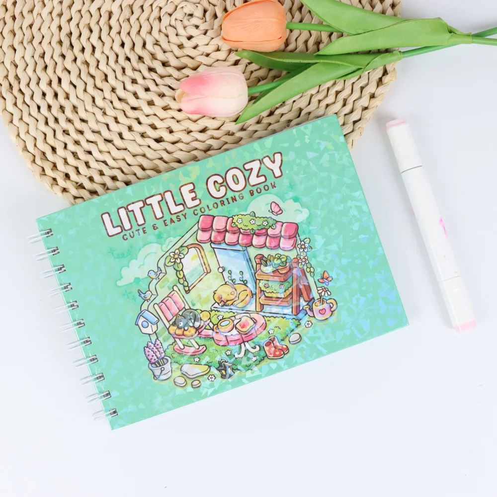 

Книжка-раскраска LITTLE COZY с красивыми узорами и четкими линиями, идеальный выбор для вечеринки, подарка на День матери и праздник.