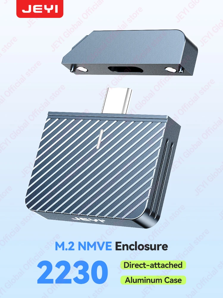 Guitare YI-Boîtier SSD M.2 NVMe à attache directe, lecteur à semi-conducteurs en aluminium en ligne avec étui de protection magnétique, USB 2230, 10Gbps