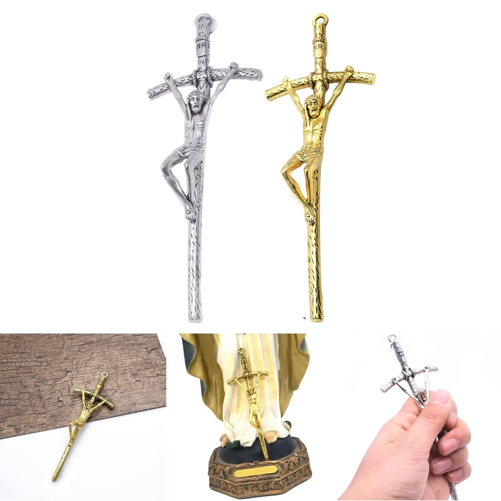Fashion Dangling Cross Decorative Present Jewelry Zinc Alloy Hanging Ornaments for Bedroom Automobiles Backpack Lovers Families