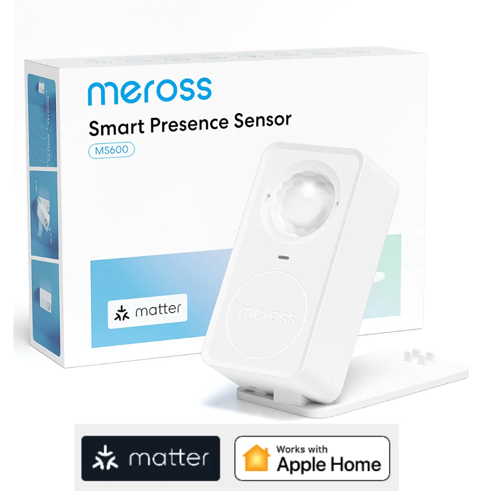 Meross  Matter WiFi Human Presence Sensor  Radar Detector With Luminance /Distance Detection Sensor For Smart Home Smart Life