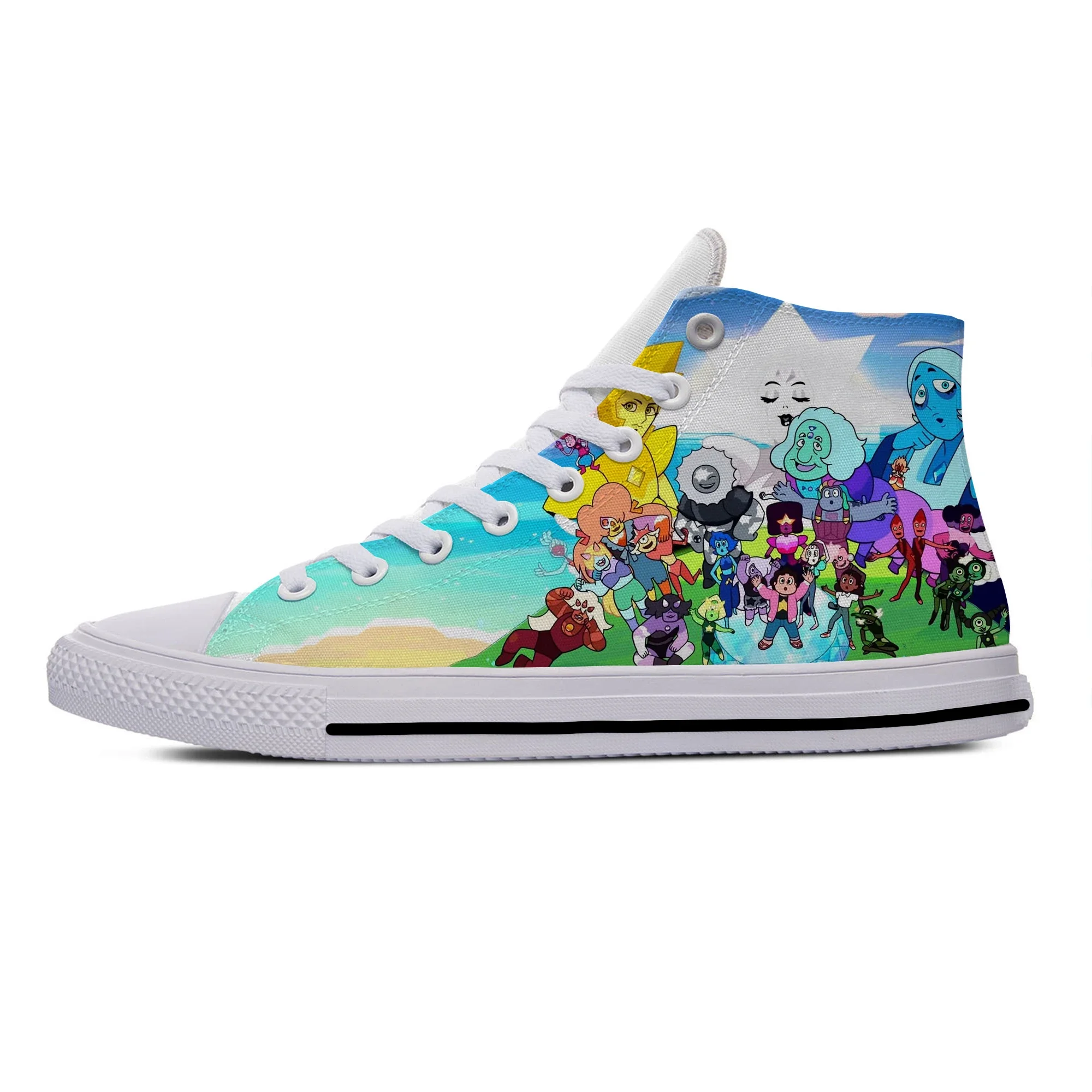 Hot Steven Universe Anime Cartoon Fashion Breathable Casual Shoes High Top Lightweight Classic Board Shoes Men Women Sneakers