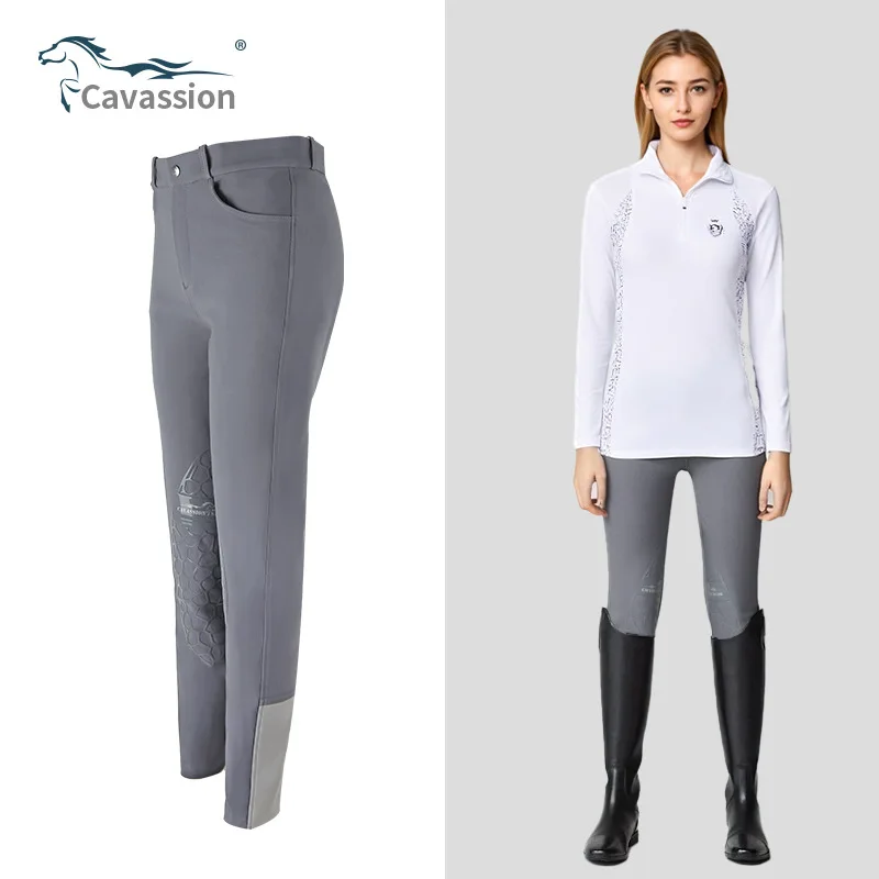 Equestrian Breeches  Half Silicone Breeches  Equestrian Pants - Riding Gear For Men And Women  All Seasons