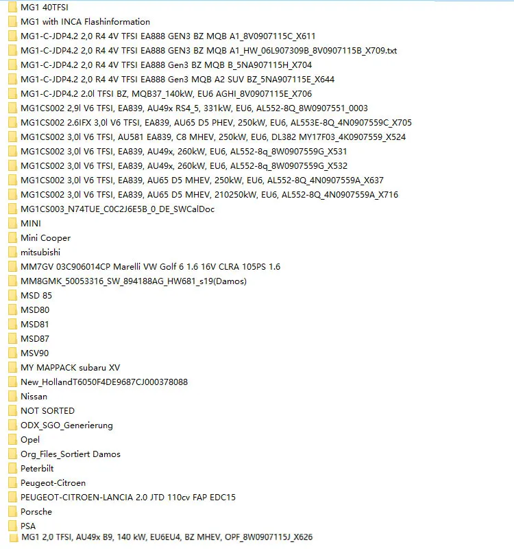 Le plus récent logiciel Winols 4.7 + 93GB WINOLS DAMOS grand archives Damos Mappacks nouveau 2022 2021 2020 cartes de réglage de puce fichiers ECU Mappack