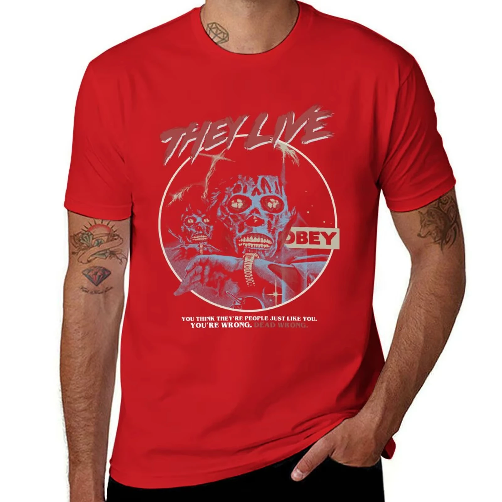 2026 New They Live John Carpenter Horror T-Shirt Sports Fans Summer Tops T Shirts for Men Crew Neck Short Sle