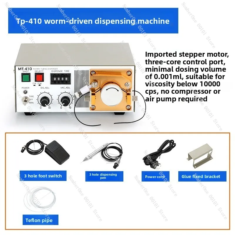 220V/10W Automatic Peristaltic Glue Applicator Water Instant Dry Glue Dispenser MT-410/TP-50 Segmented Digital Display Dispenser