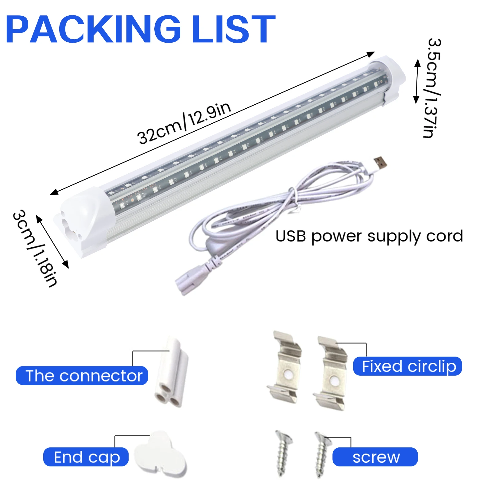 USB LED Strip Tube Light for Room Portable Purple Light Bar Lamp 10W 40LED Light Lamp for Party Lamp Disco Decor
