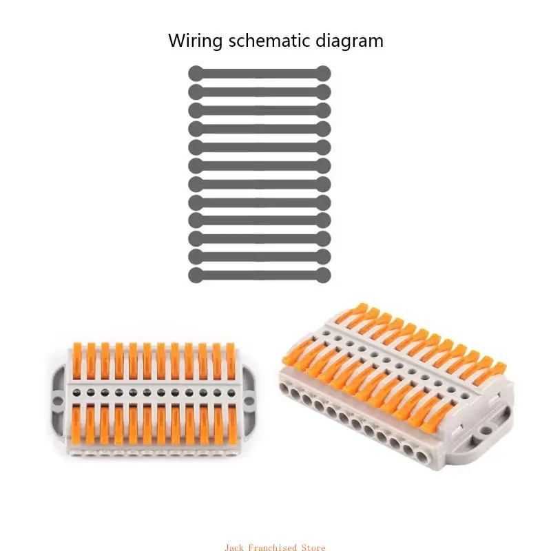 2/3/4/5/6/8/10/12Pin Universal Compact Wire Wiring Connector Conductor Terminal Block With Lever AWG28-12 Gray