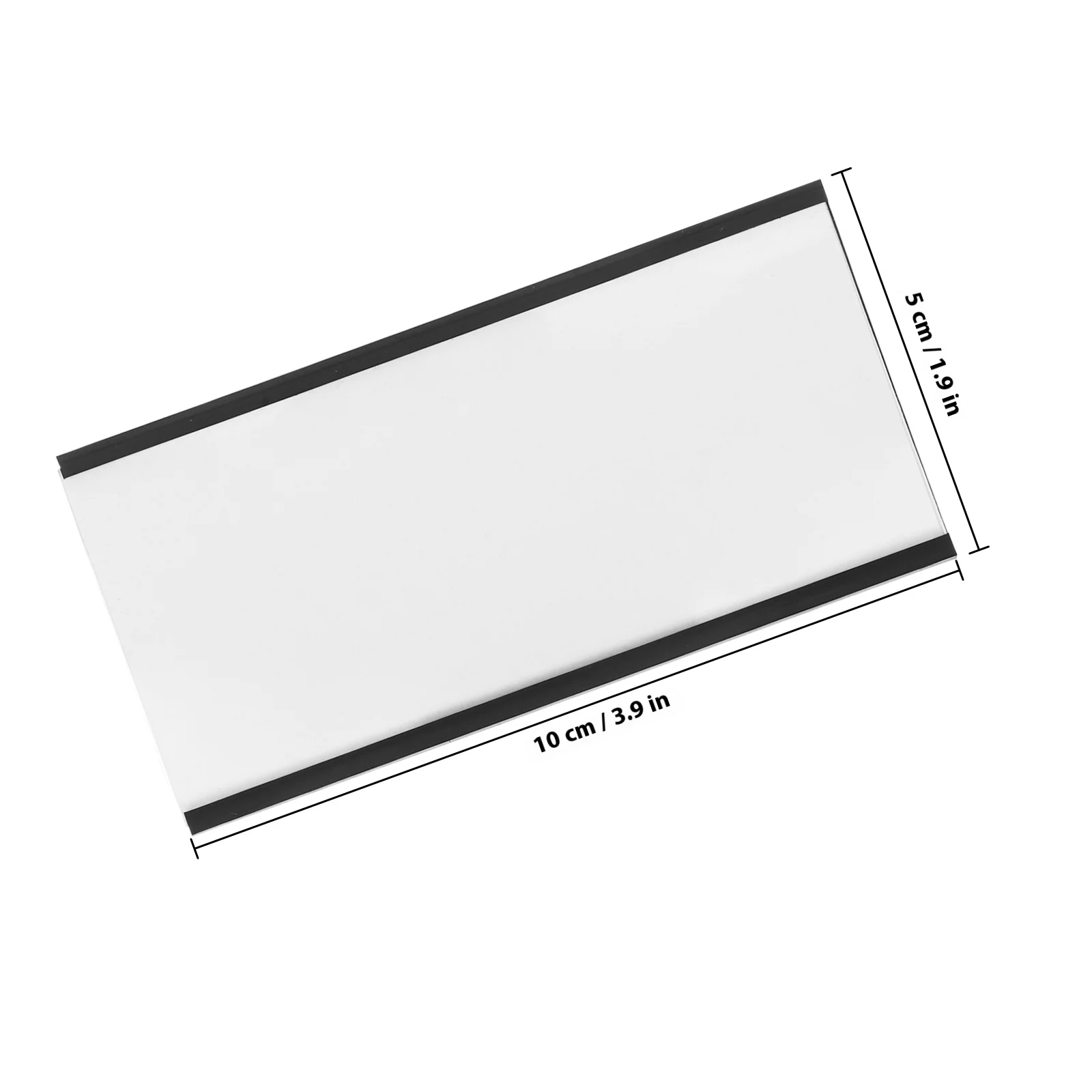 10Set Tempat Label Magnetik Sisipan Kartu Plastik Transparan untuk Kantor, Gudang, Rak, Pintu Kulkas, Label Nama Magnet, Label Harga