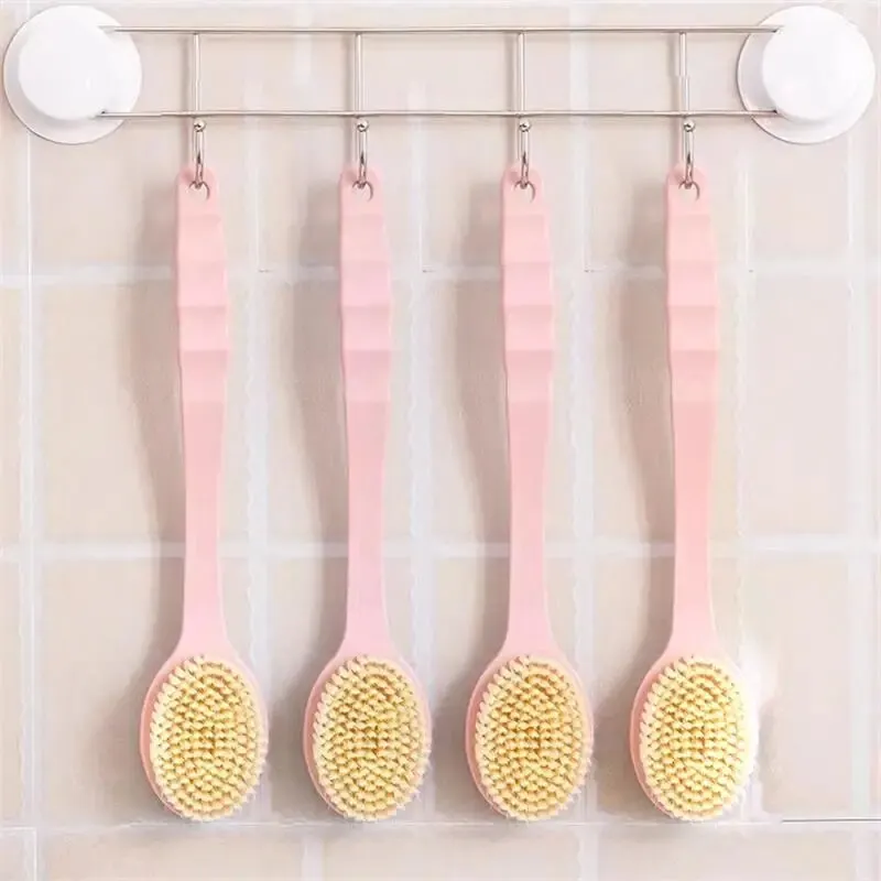 1PCS Pink Bath Brush Household Cleaning Brush Children\'s Back Women\'s Shower Degreases Skin Bathroom Products