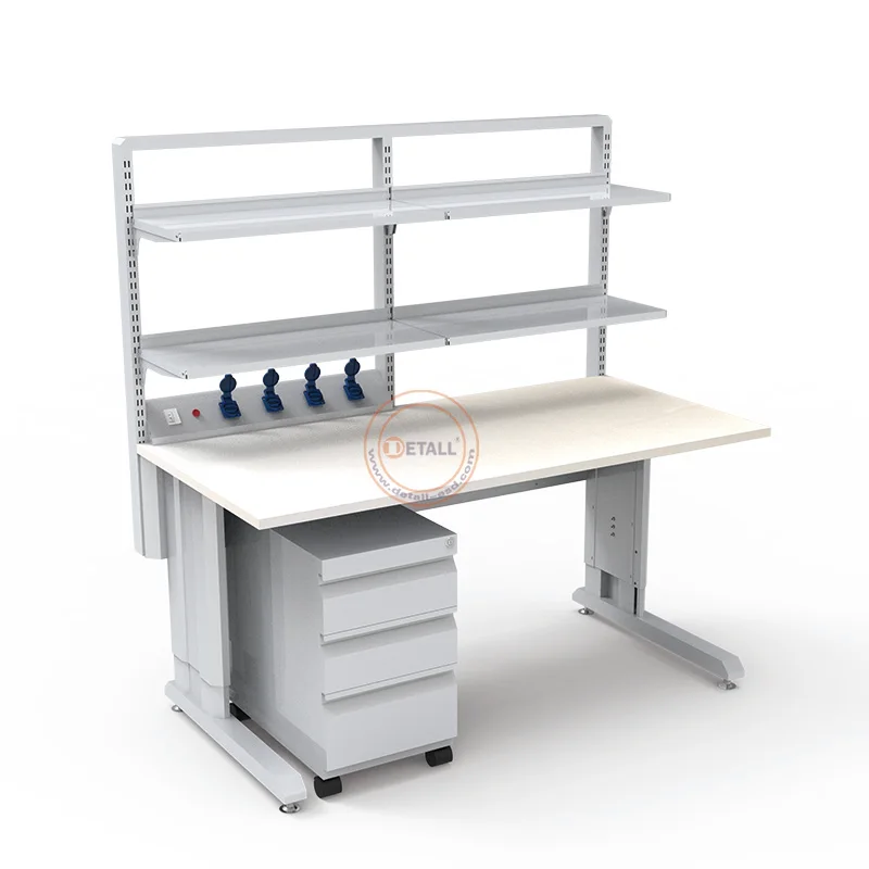 Lab Work Table Antistatic Electronics Technician Workbench Furniture With Modular Accessories