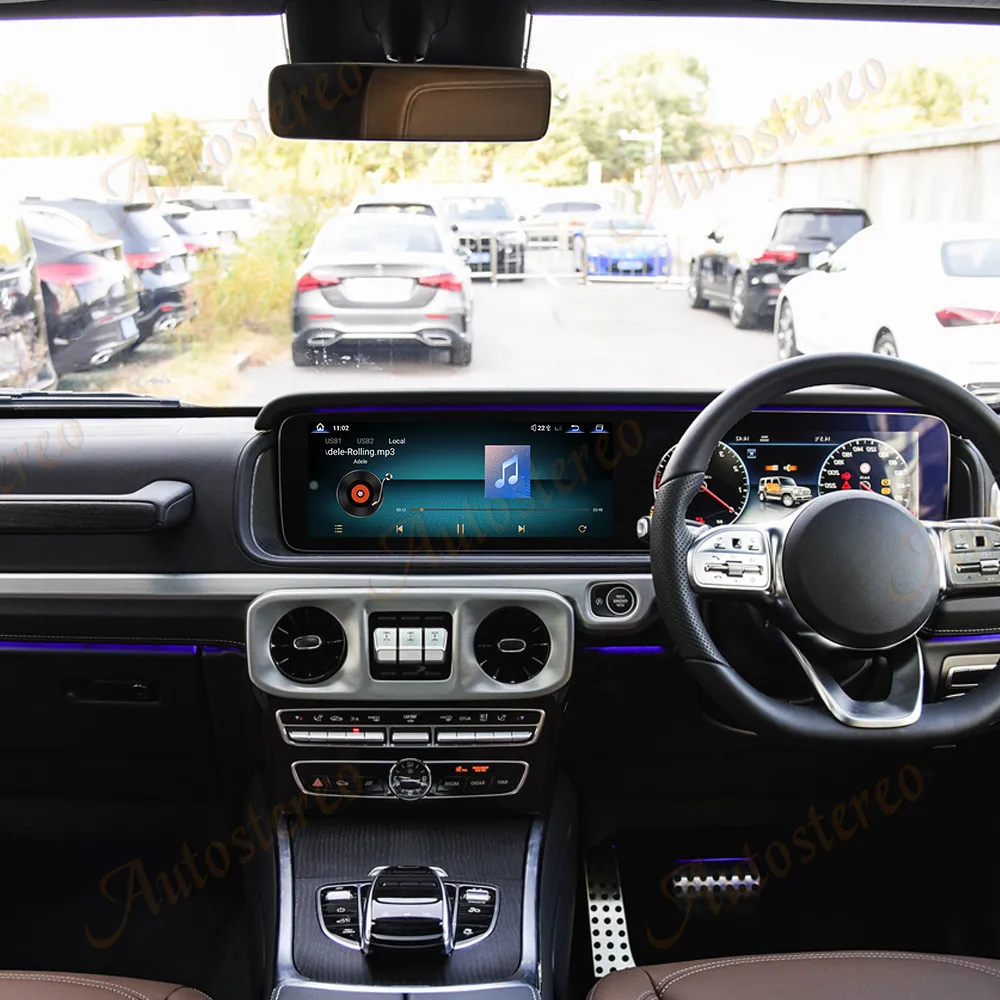 Dual Screen Carplay Car Android 25 Inch Qualcomm For Mercedes-Benz G-Class(W463)2023-2025 Car GPS Navigation Multimedia Playe