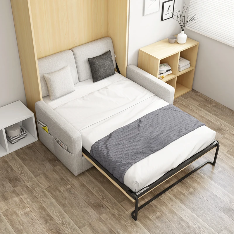 Cama de pared multifuncional con escritorio, muebles de dormitorio, cama King Murphy