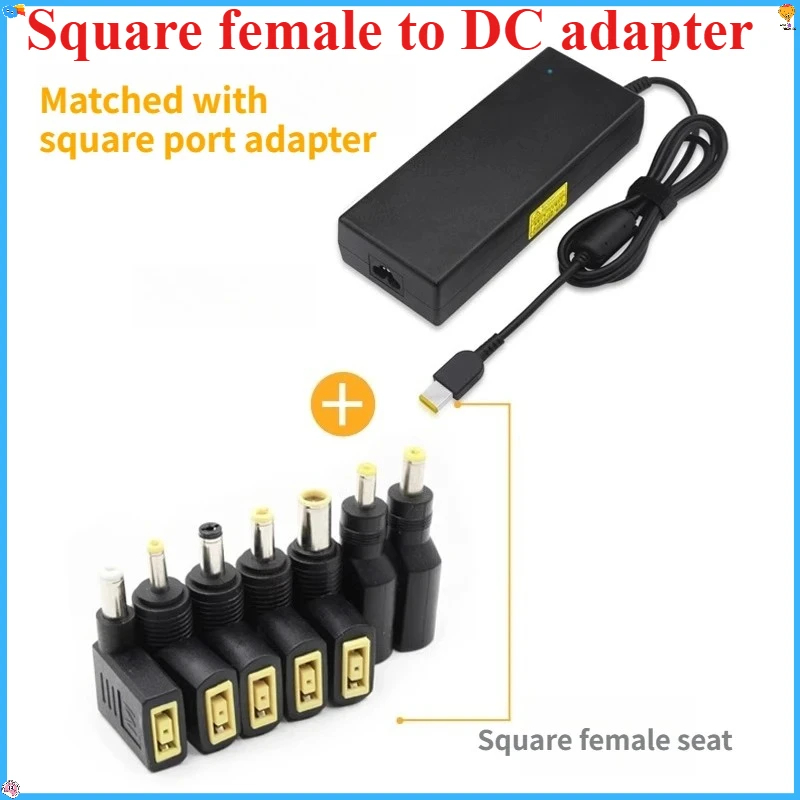 

Lenovo Laptop Square Female To Round Port DC4.0*1.7 5525 Adapter Conversion Cable for Multiple Specifications 4.8*1.7 Connector