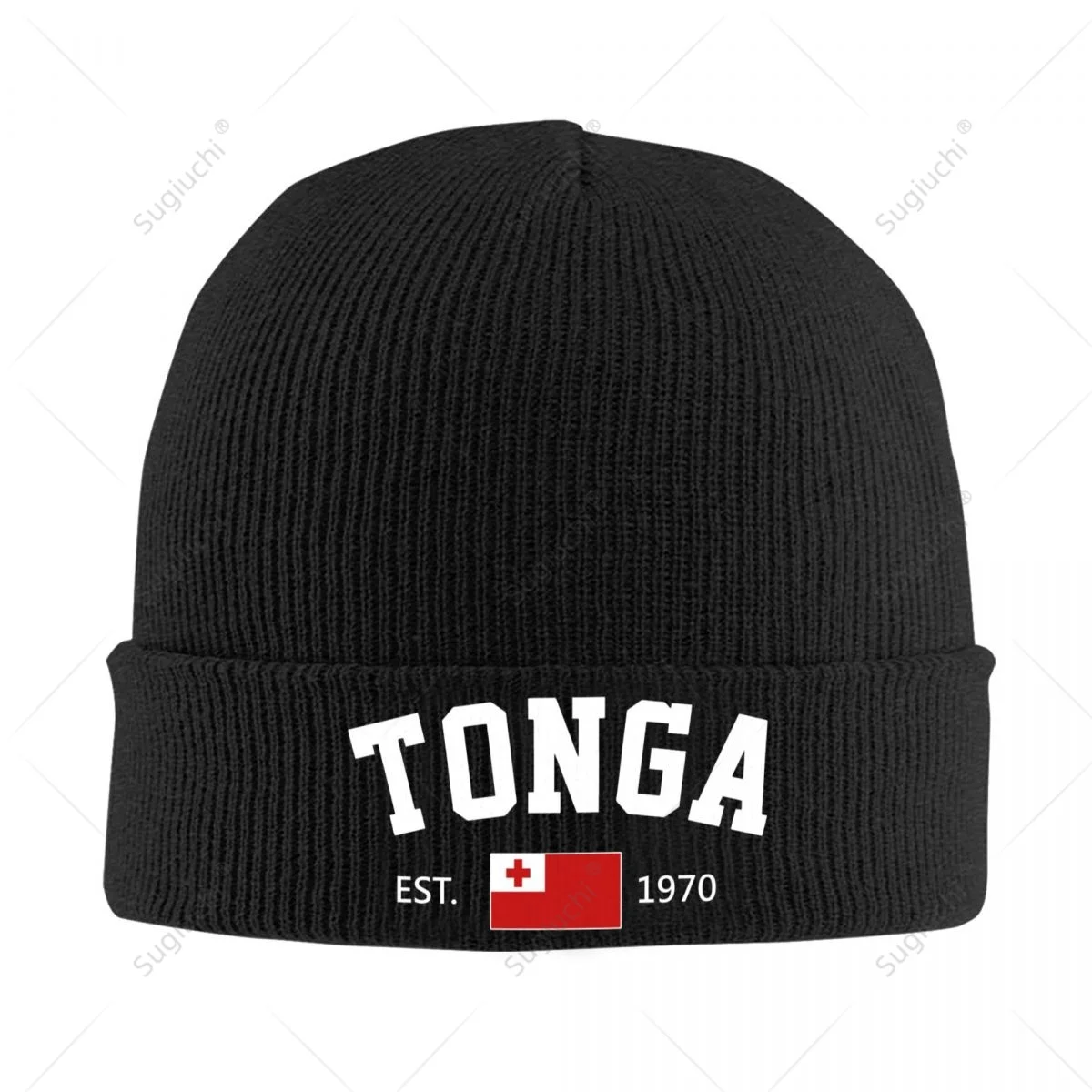 Knitted Hat Unisex Tonga EST.1970 Independence Day For Men Women Boys Winter Autumn Beanie Cap Warm Bonnet