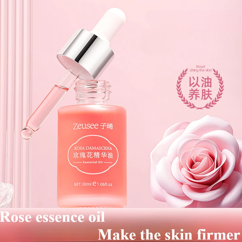 

Rose Essential Oil Facial Serum Hydrosol Refreshing VC Essence Facial Moisturizing Lotion Brightens and Softens Skin