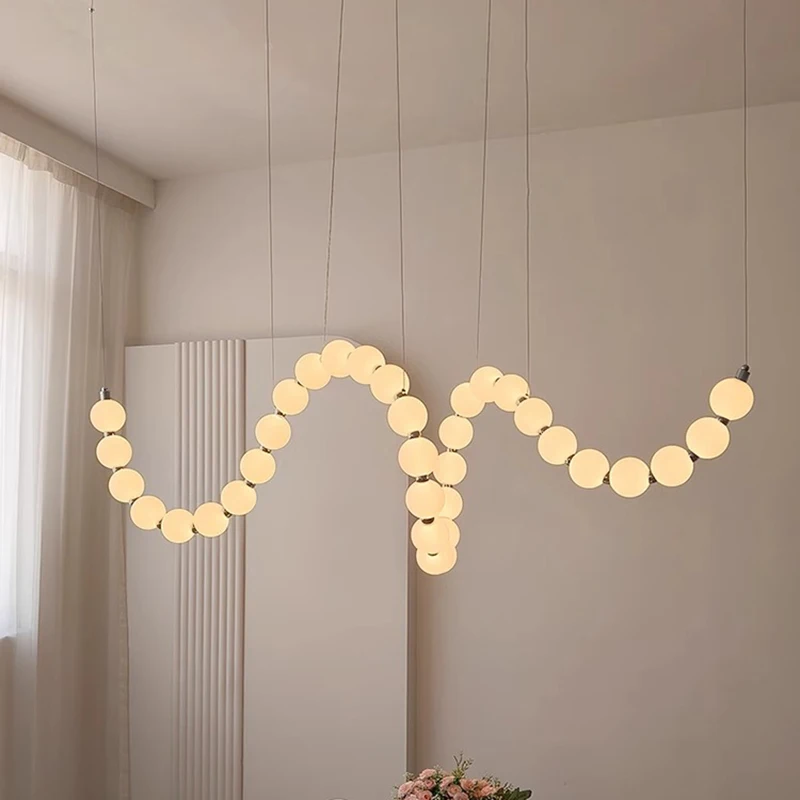 Modern Magic Bean LED Pendant Lights for Living Dining Room Coffee Tables Bedroom Designer Chandelier Home Decor Light Fixture