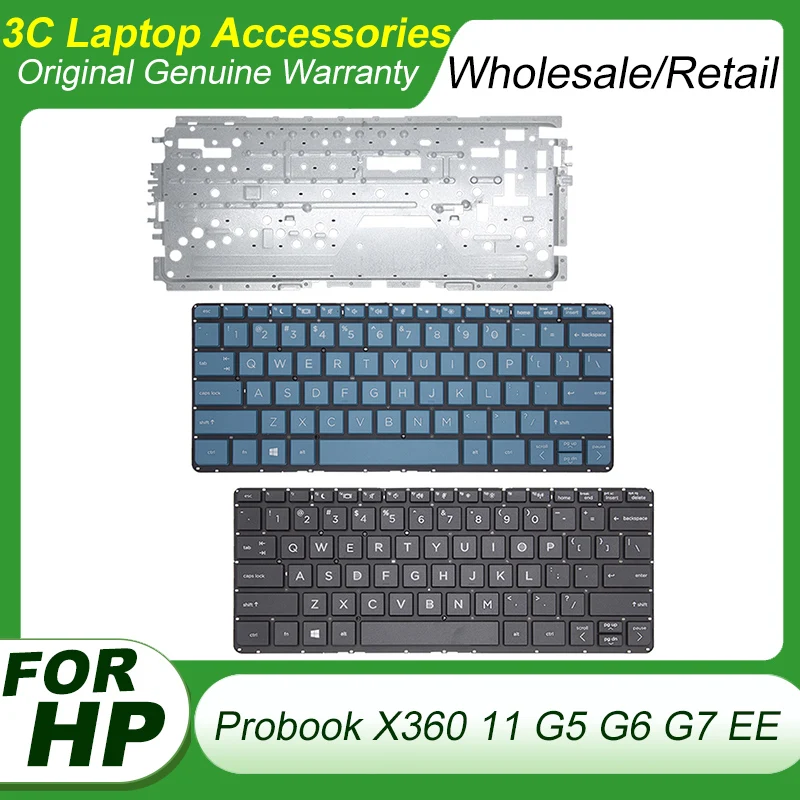 teclado original dos eua para hp probook acessorios de reparacao notebook substituicao do suporte x360 11 g5 g6 g7 ee novo 01