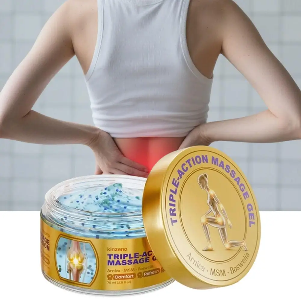 Kinzeno Triple-Action Massage Gel Relieve Joints Muscles Daily Fatigue External Cooling Massage Gel Brand Smoothing Body Cream view 6