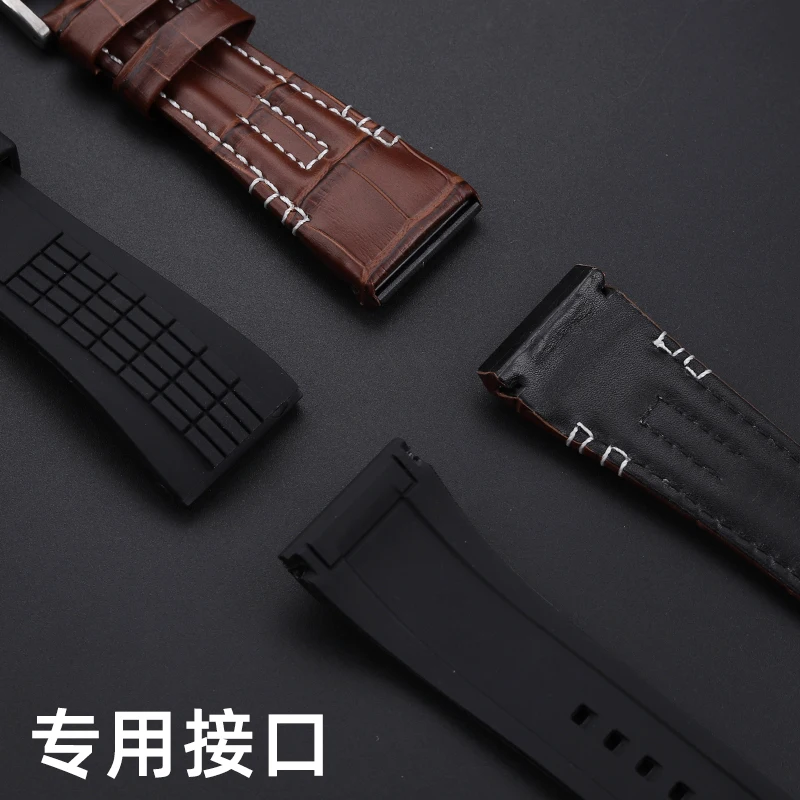 Cinturino per orologio in vera pelle da 26 mm per Seiko VELATURA SRH013 SPC007J1 Sostituzione cinturino orologio da uomo, morbida pelle di vitello