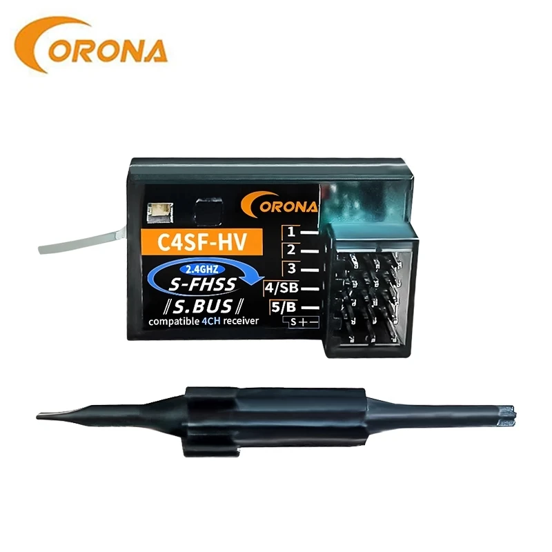 Corona C4SF-HV Receiver For Futaba FHSS / S-FHSS Mode Protocol With SBUS OutPut 4PM 3PV 7PX T14SG T8J T10J 4PX RC Car Airplane