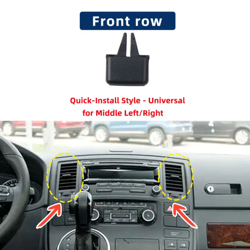 Air Vent Tab Clip Replacement Kit of Middle Dashboard AC Vent Paddle For VW Transporter T5 T5.1 2003‑2015 OE 7E5815705 7E5819203