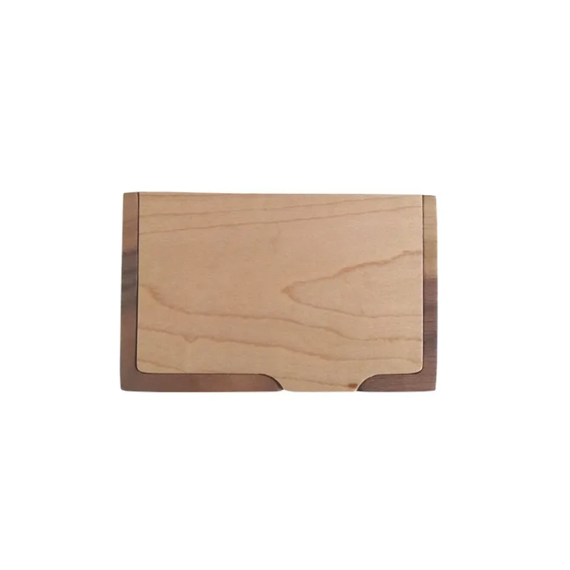 For Delicate Men's and Women's Walnut Maple Business Card Box Business Solid Wood Business Card Holder Business Card Desktop