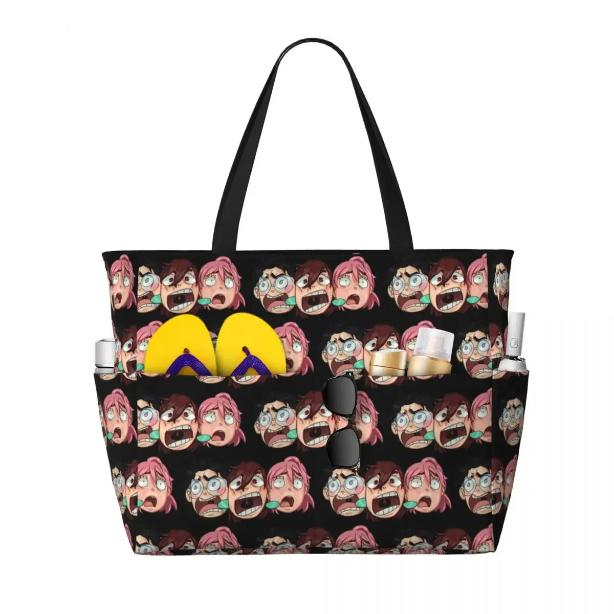 Dandadan Anime Manga Beach Tote Bag Sport Gym Yoga Duffle Large Tote Bag Women Travel Bag Fitness bag