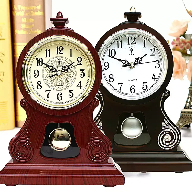 Everbright Store American Clock Desk Clock Living Room Desk Clock Silent Bedroom Creative  Tabletop Ornament 12 inch