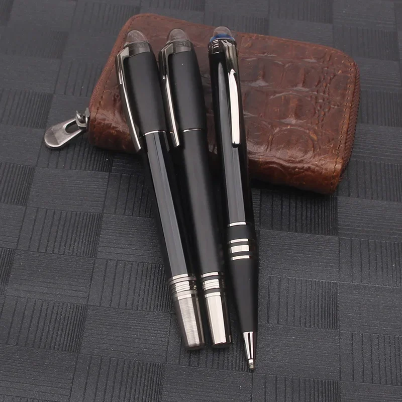 

High Quality Ultra Black Ballpoint Pen Luxury RolleBall Pens for Writing Office Stationery Gift Pens
