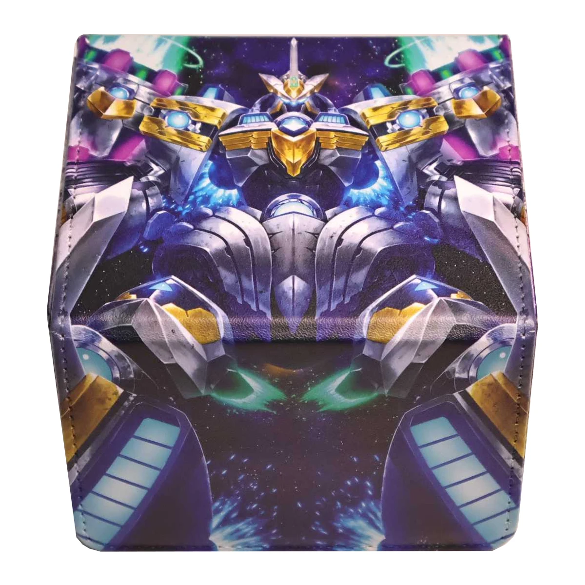 ¡Bricolaje Yu-Gi-Oh! Caja de almacenamiento de tarjetas Divine Arsenal Sky Thunder, caja de protección de tarjetas de colección de cuero Ws Ygo, regalo de tarjetas de Anime