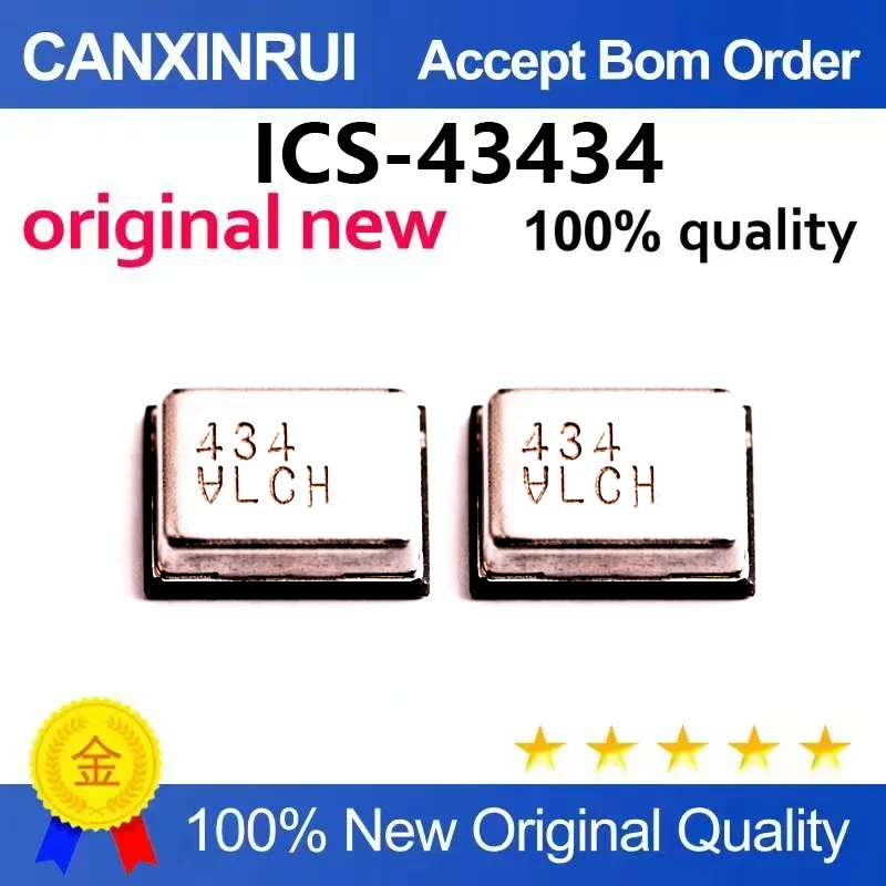 （5pcs-100pcs)Original genuine ICS-43434 43434 QFN-6 digital I2S output bottom port microphone