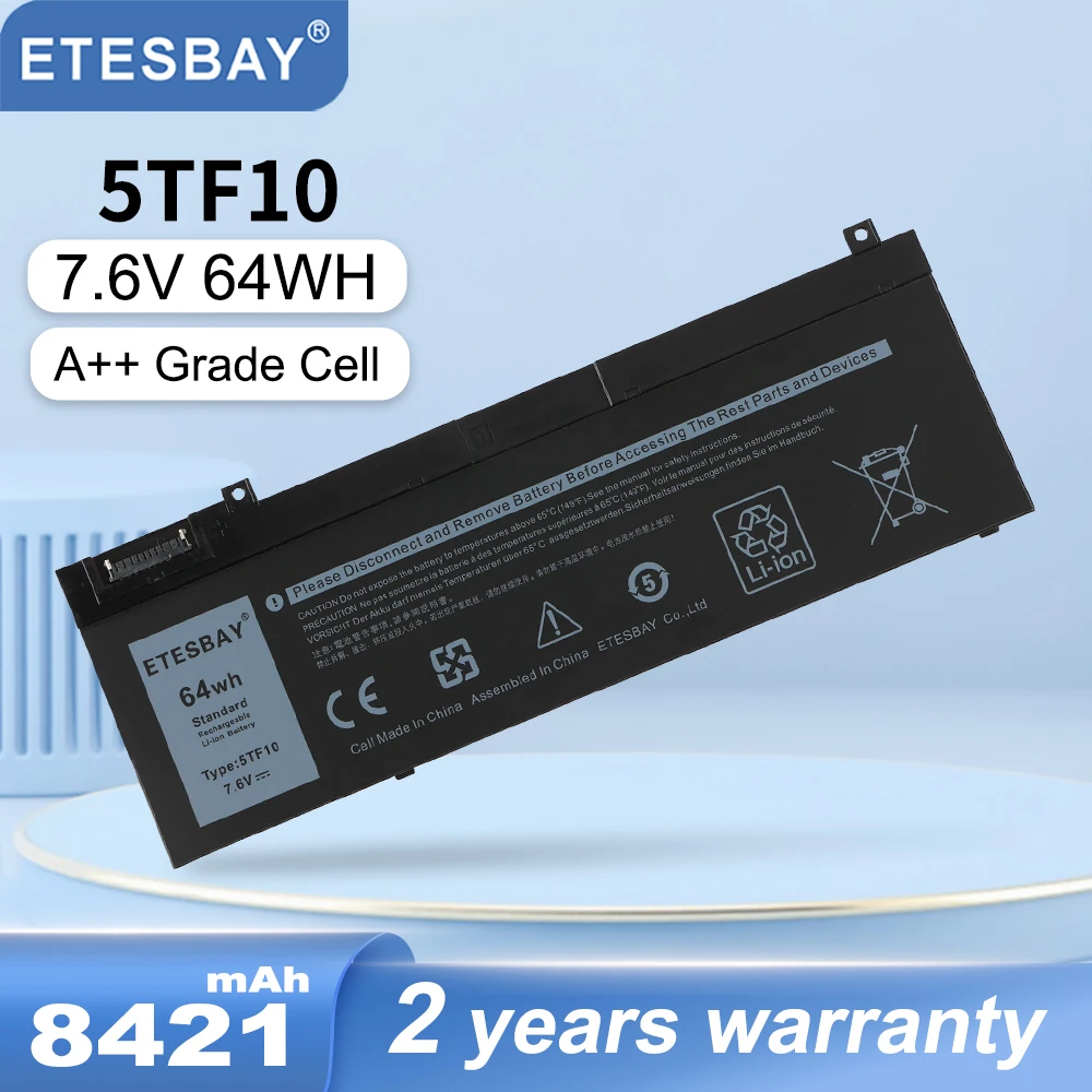 

ETESBAY 5TF10 Laptop Battery For Dell Precision 7730 7740 7530 7540 P34E P74F P34E001 P34E002 P74F001 P74F002 7.6V 64WH