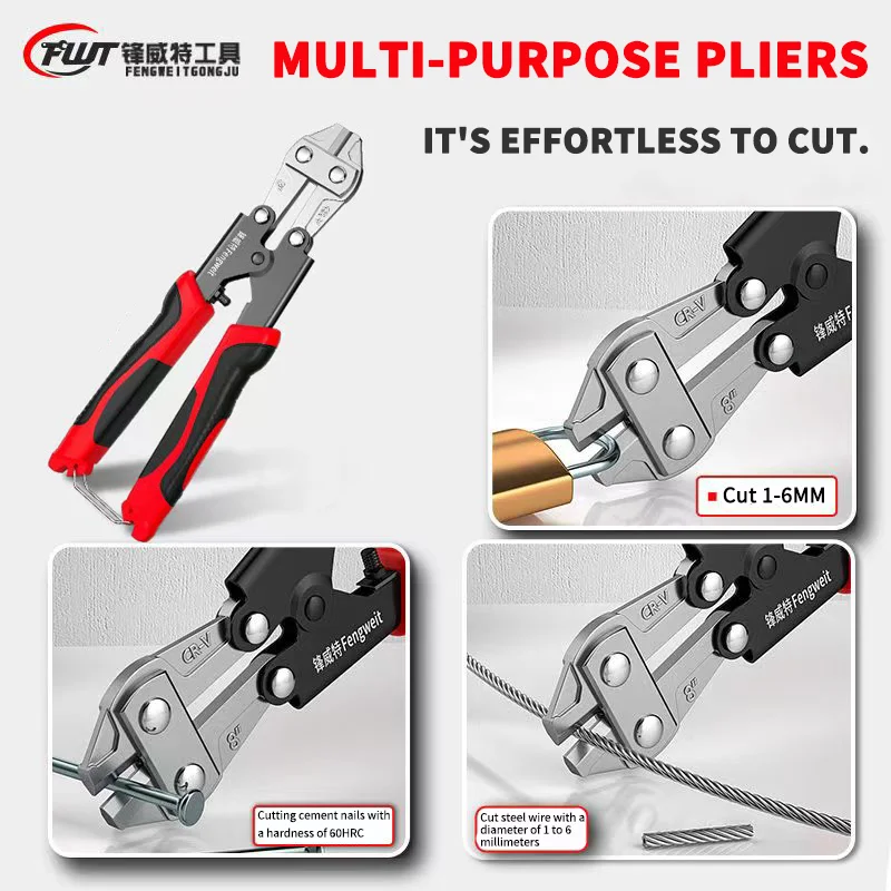 Wire Breaker Scissors Steel Bar Cutting Pliers Multi-functional Labor-saving MINI Wire Shears Vigorously Cutting Wire Pliers image 6