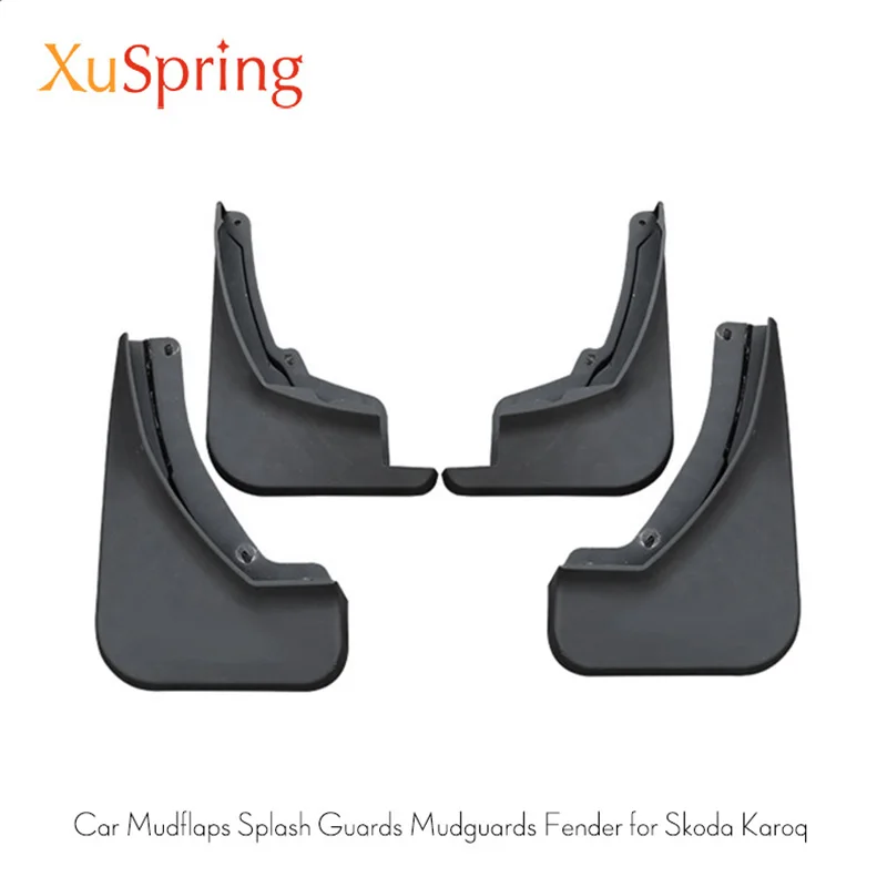 

Car Mudflaps Splash Guards Front Rear Mudguards Fenders Accessories Styling 4Pcs/Set For Skoda Karoq 2017 to 2023
