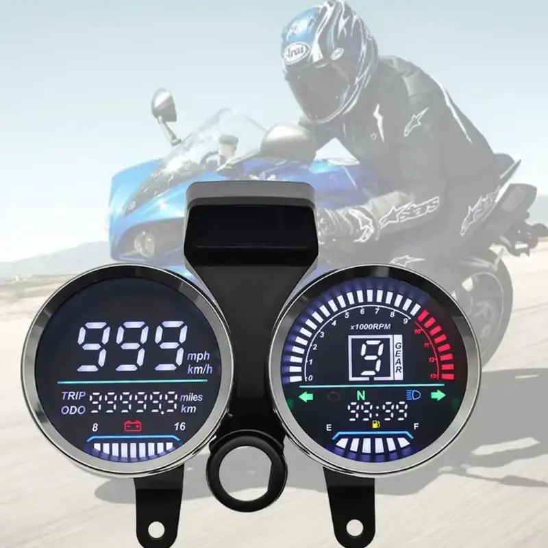 G7NA Wasserdichter Motorrad-Armaturenbrett-Cluster-Kilometerzähler, Geschwindigkeits-Cluster-Drehzahlmesser mit großem für – Detail 10