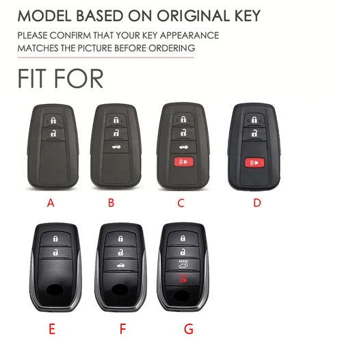 Imagen 2 del producto Funda de cuero para llave de coche, funda para Toyota CHR Camry Prius Land Cruiser Prado, muebles Corolla Yaris RAV4 Highlander, accesorios