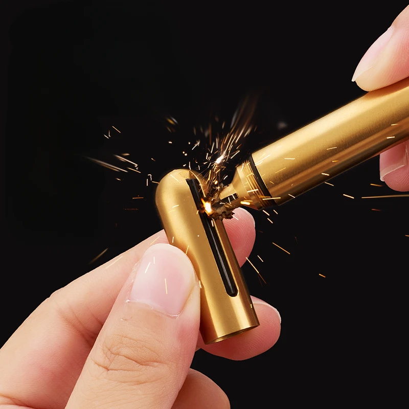 Mini Messing Tienduizend Match Winddichte Aansteker Personalized Small  Keychain Lighter Rook Accessories
