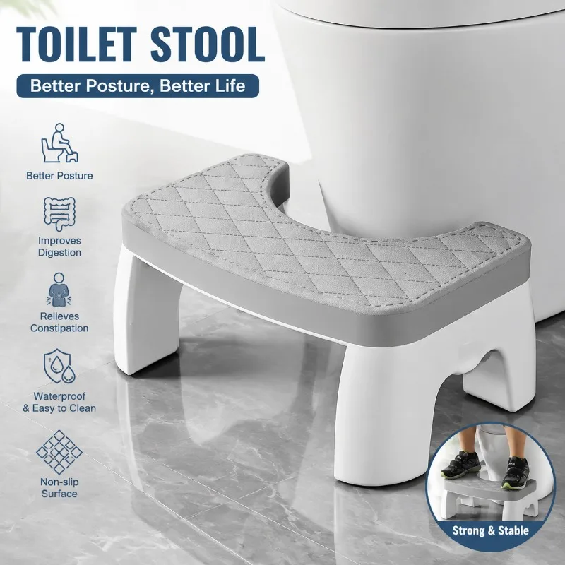 Universal Squatty Potty Toilet Stool - Waterproof Foot Stool for Adults, Kids, Seniors & Pregnancy Support