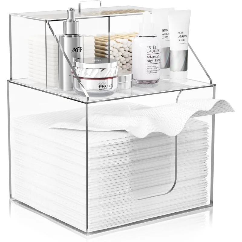 

Disposable Facial Towels Storage Box Compatible with Clean Skin Club Clean Towel XL - Cotton Pads - Swabs Upgraded