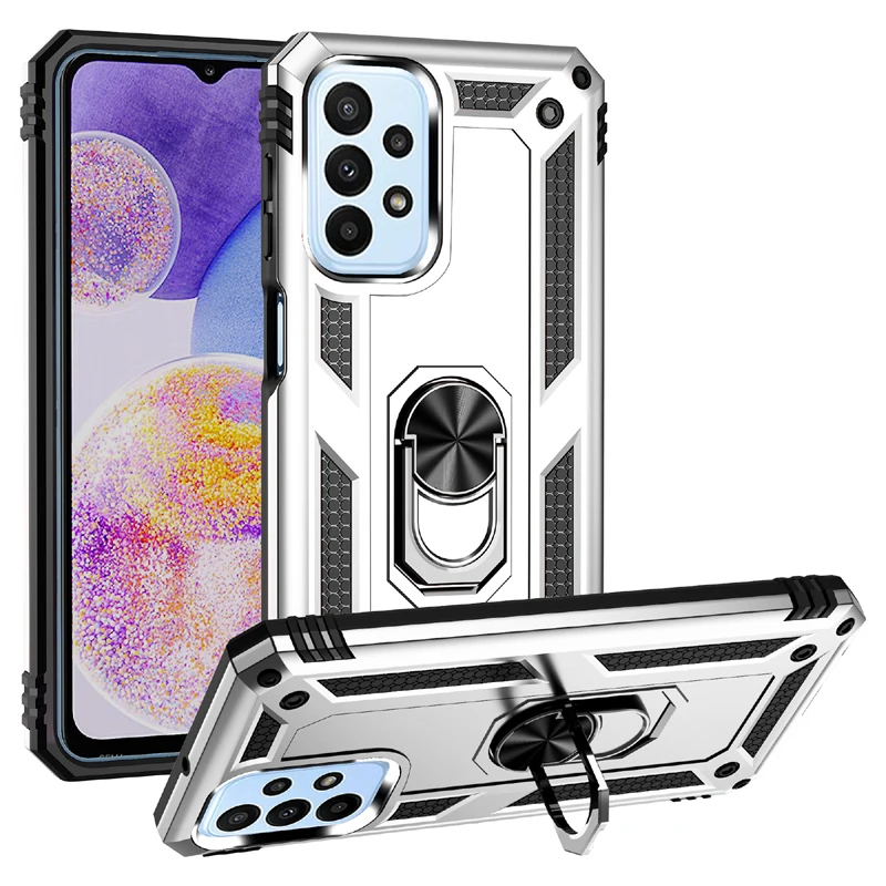 For Samsung Galaxy A15 A04 A13 A05s A12 A14 A06 A16 A13 4G 5G Phone Case Armor Shockproof Magnetic Ring Protection Cover Cases