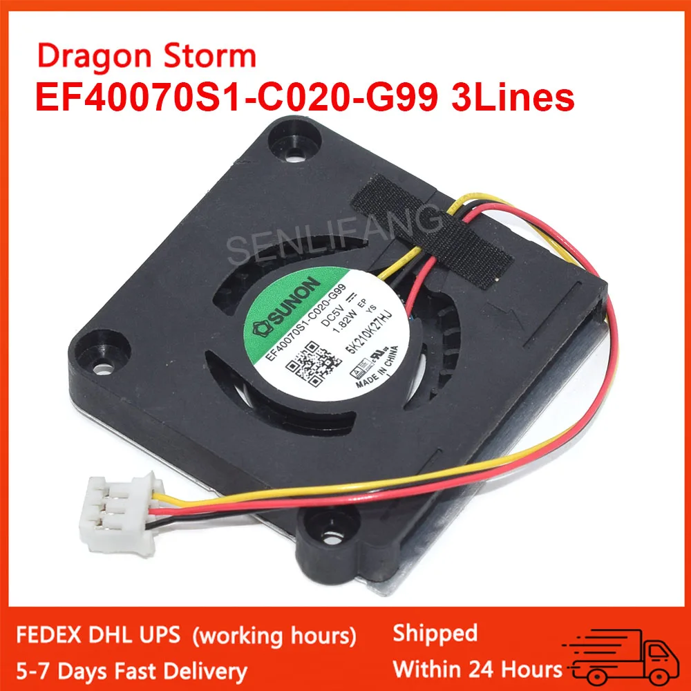 

New 5V Fan MF40070V1-D000-S99 EF40070S1-C020-G99 For SUNON 40*40*7MM Cooling 3Wires 4Wires Cooler 1.65W 1.82W