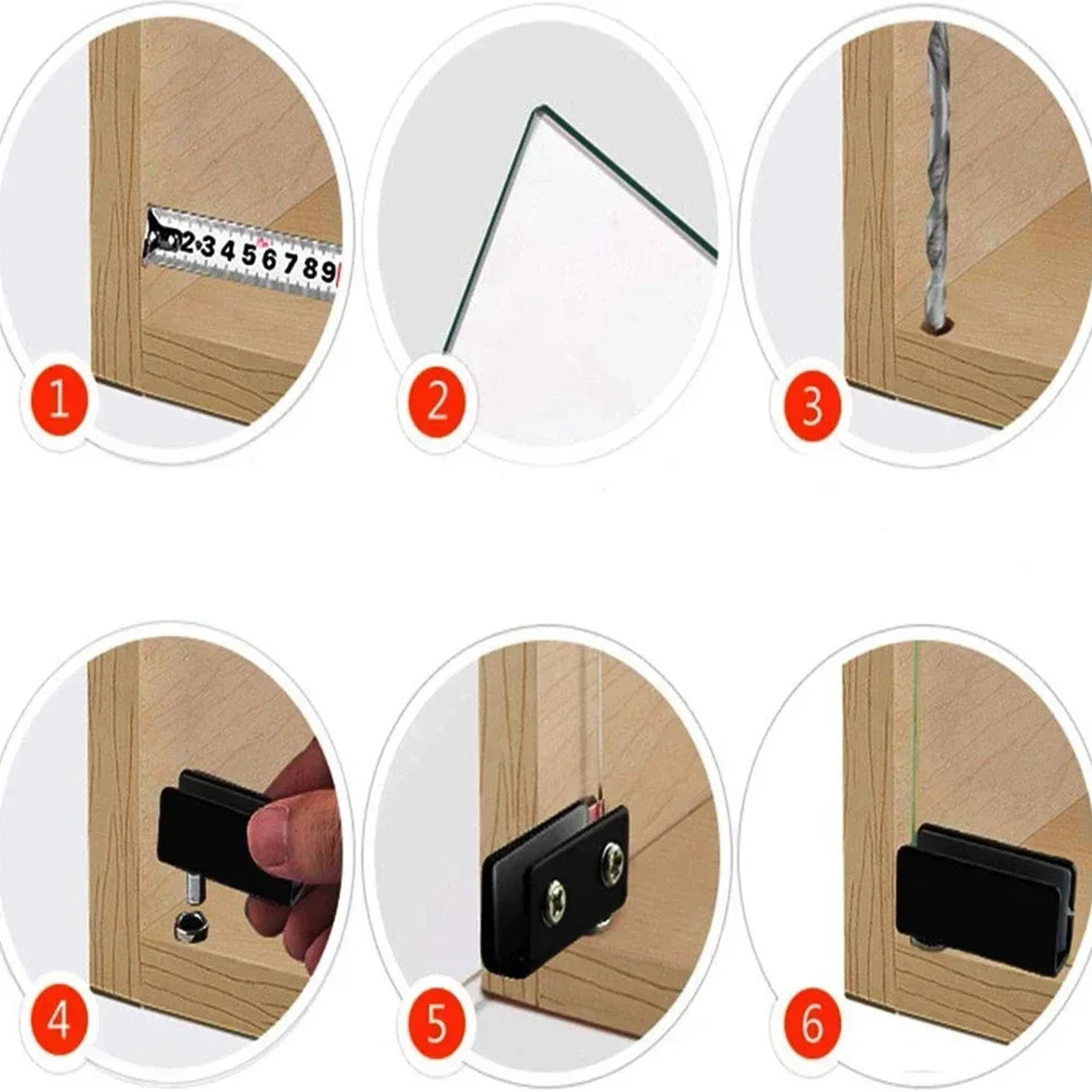 

Door Clip Hinge No Opening Stainless Steel Swivel Door Clip Up And Down Swivel & Rubber Pad Automatic Pop Open