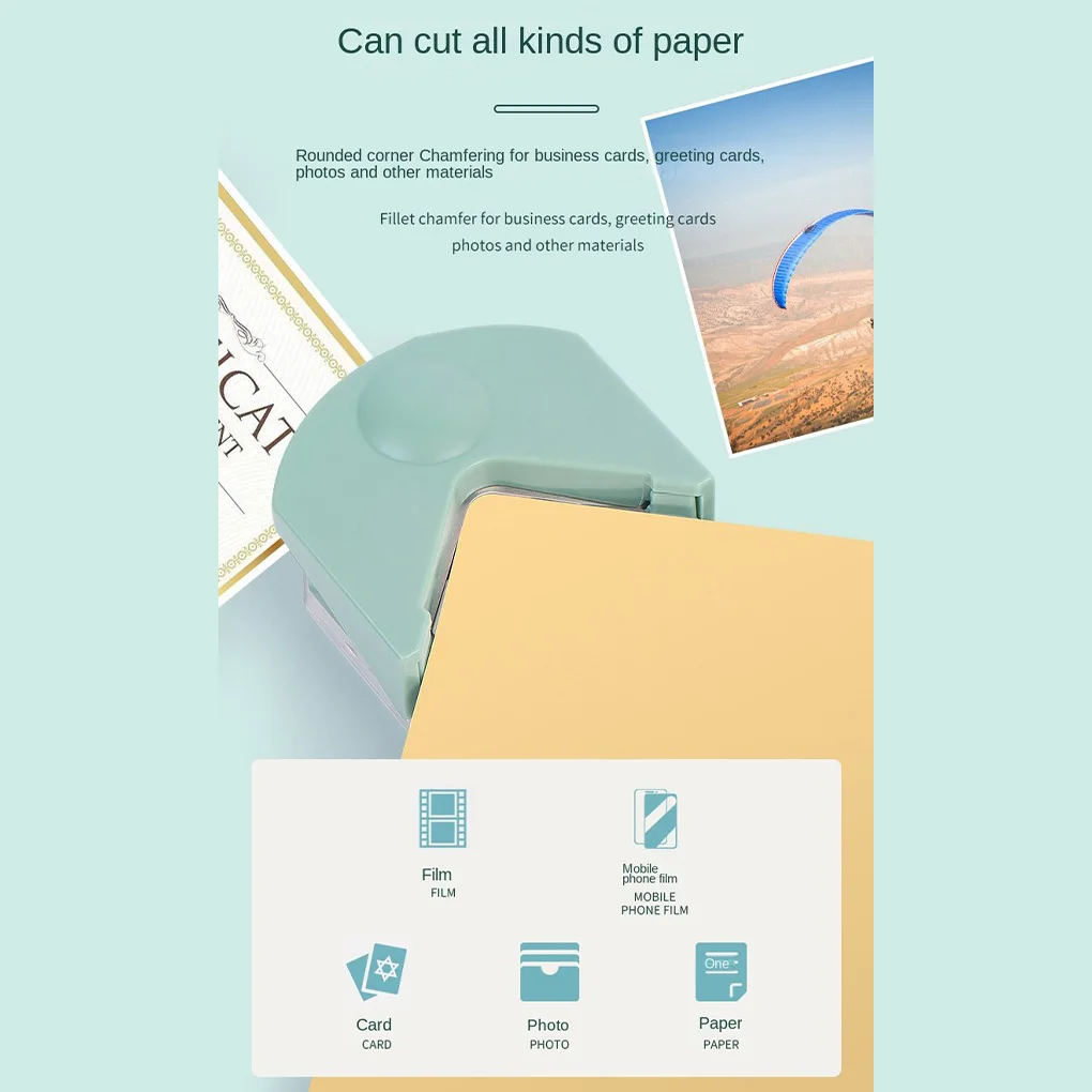 Plastic Punching Machine Corner Rounder Mini Portable Film Business Card Chamferer Circle Pattern Photo Tools Corners Hole Punch