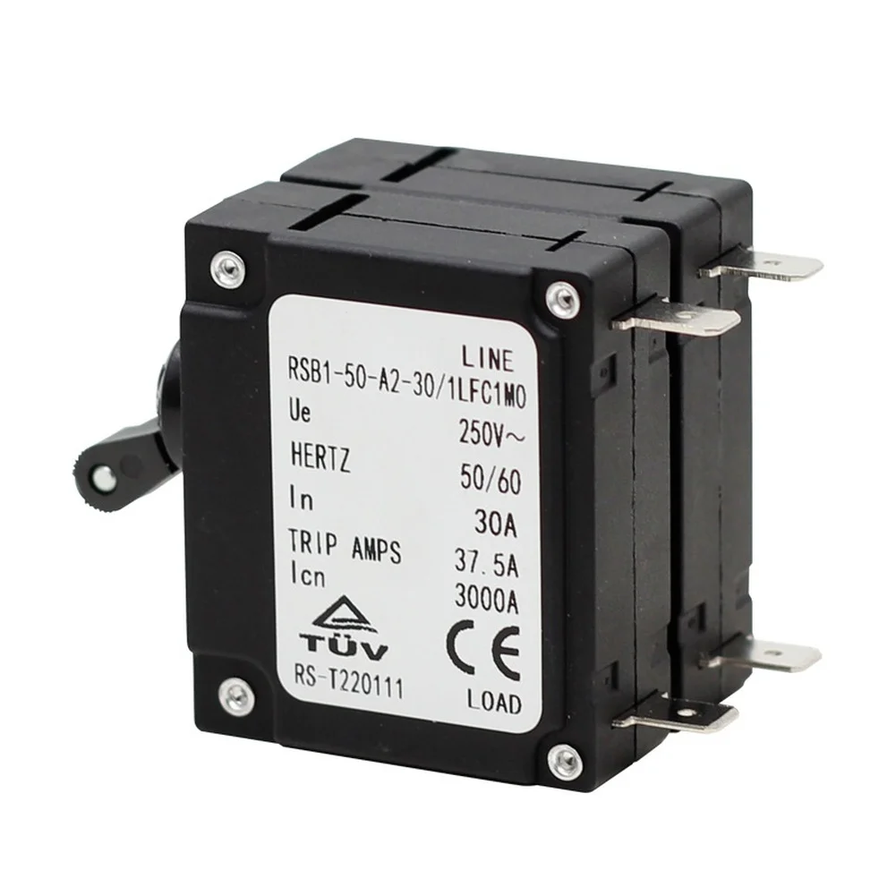 1pc Hydraulic Magnetic Circuit Breaker RSB1-50-2P 50A Overload Protection For Industrial Automation Electrical Systems