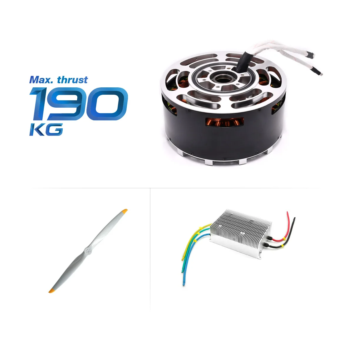 

240110 190KG Thrust Propulsion System for Heavy Lift Brushless Motor Controller Propeller Manned Dig